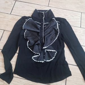 Plastic Island Ruffle Blouse